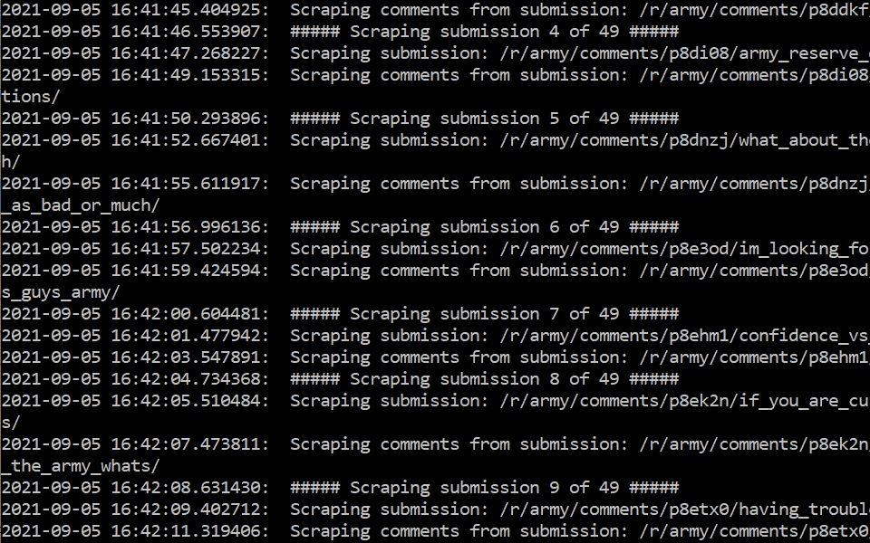reddit web scraper